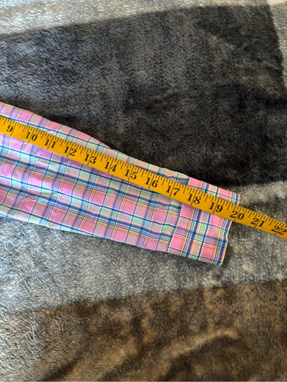 Ralph Lauren Pink, Blue & Green Plaid Button-Down Boys Shirt SZ 12